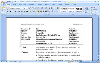 Standard Operating Procedure Template Pdf