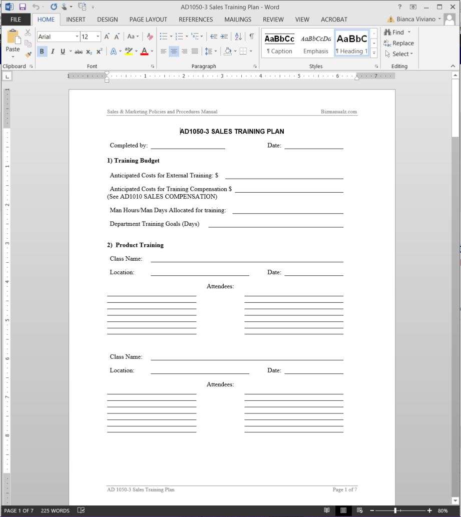 sales-training-plan-template-word