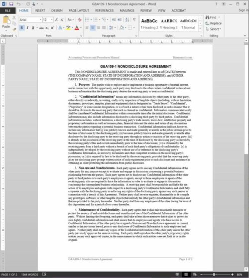 Nondisclosure Agreement Template