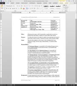 Inventory Counting Procedure