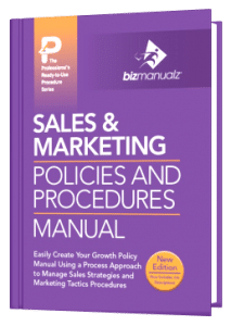 Sales Marketing Policy and Procedure Manual Template