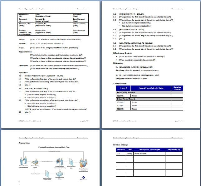 Standard Work Instructions Support