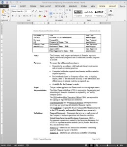Financial Reporting Procedure