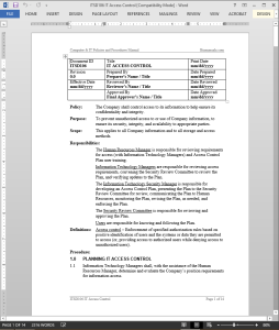 IT Access Control Policy Procedure