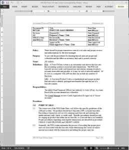 Point-Of-Sale Orders POS Procedure