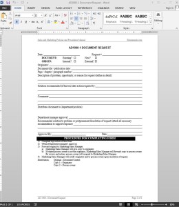 Marketing Document Request Template