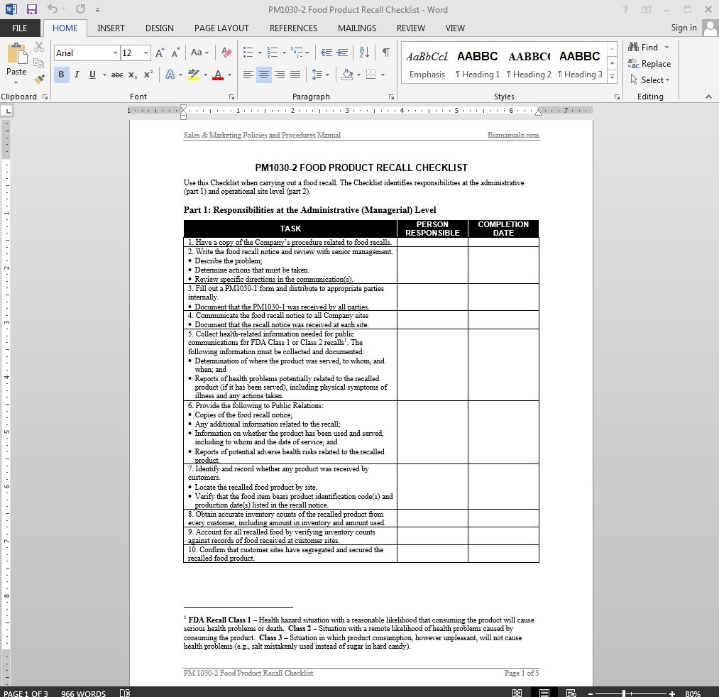 food-product-recall-checklist-template-word