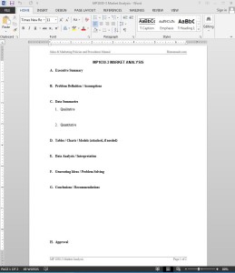Market Analysis Report Template