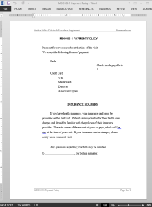 Payment Policy Notice Template