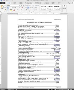 Financial Record Retention Guide Template