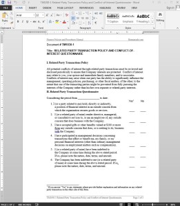 Related-Party Transaction Conflict-of-Interest Questionnaire Template