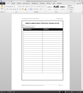 Training Record Template