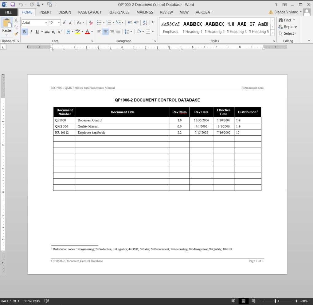 document-control-log-iso-template