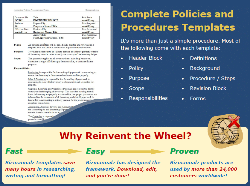 Word Policies Procedures Manual Templates