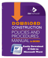 Construction Policy Procedure Manual Template