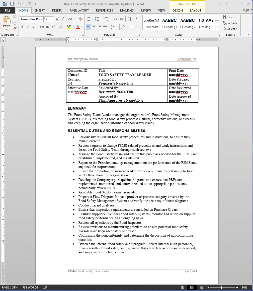 food safety manager cover letter