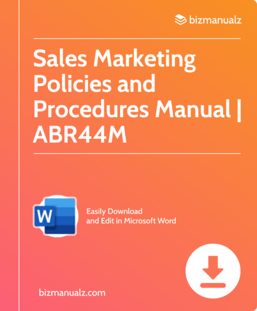 Sales Marketing Policy Procedure Manual | ABR44M