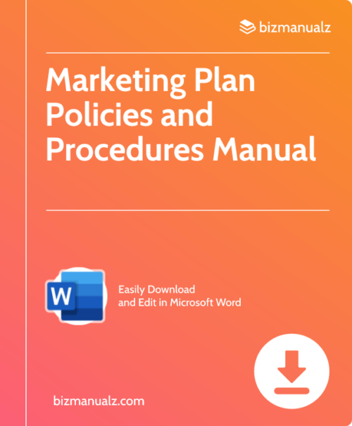 Marketing Plan Policies Procedures