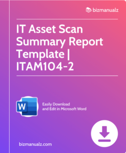 IT Asset Scan Summary Report Template Word