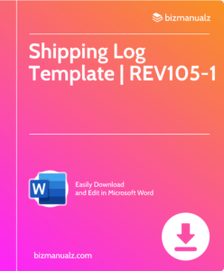 Package Log Sample Shipping Log Template