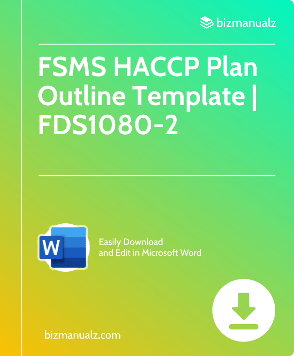 FSMS HACCP Plan Outline Template | FDS1080-2