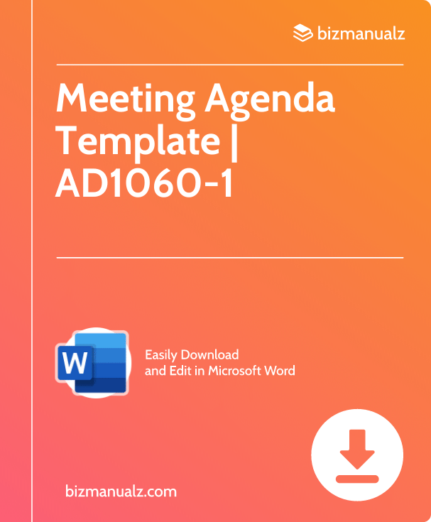 Meeting Agenda Template | AD1060-1