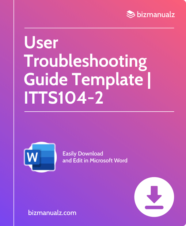 user-troubleshooting-guide-template-word