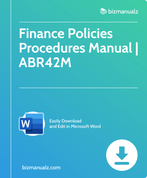 Finance Policy Procedure Manual | ABR42M