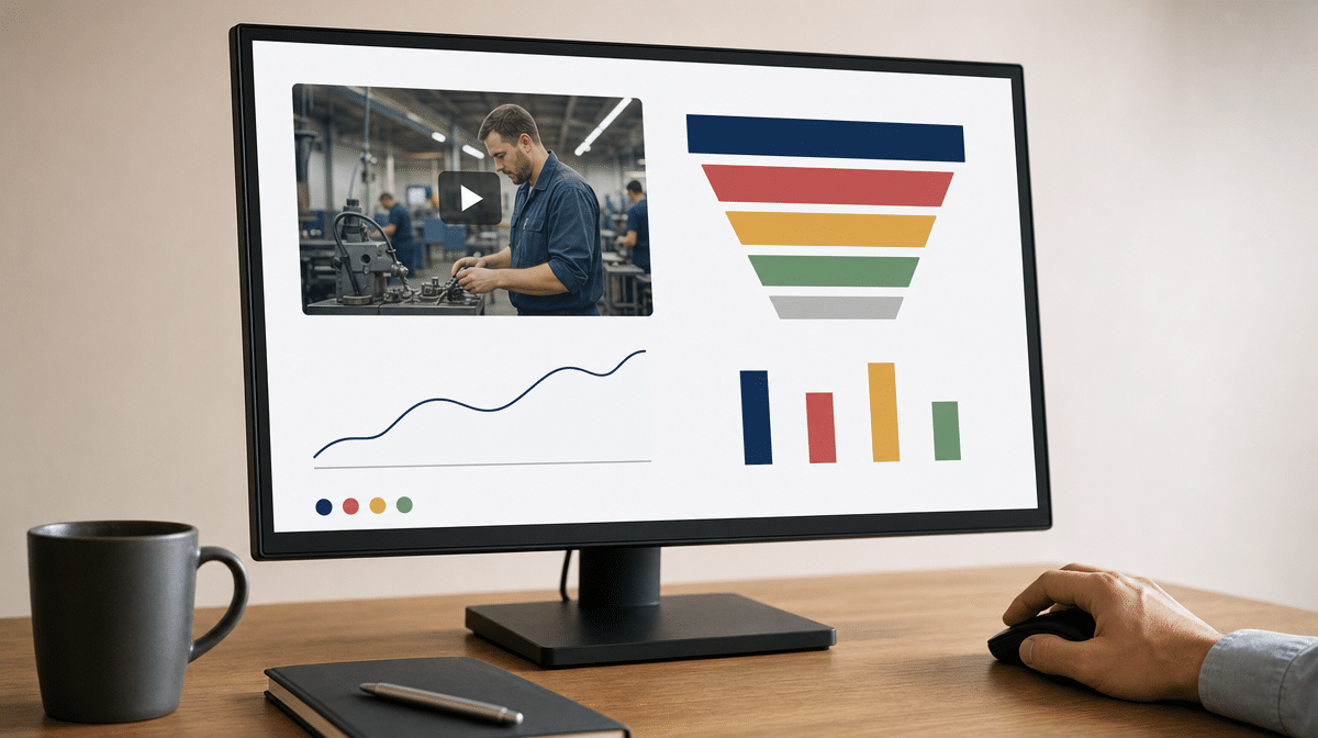 Recruitment video campaign dashboard with views and applicant results