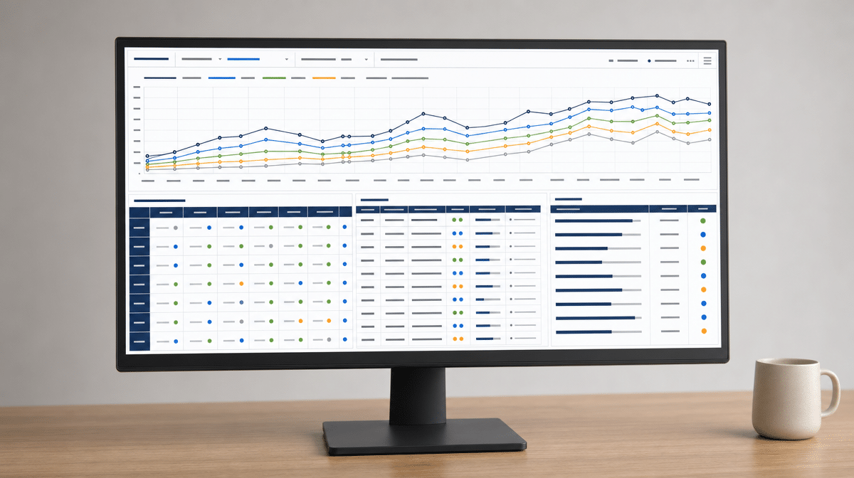 Product planning dashboard showing changing customer priorities and market opportunities