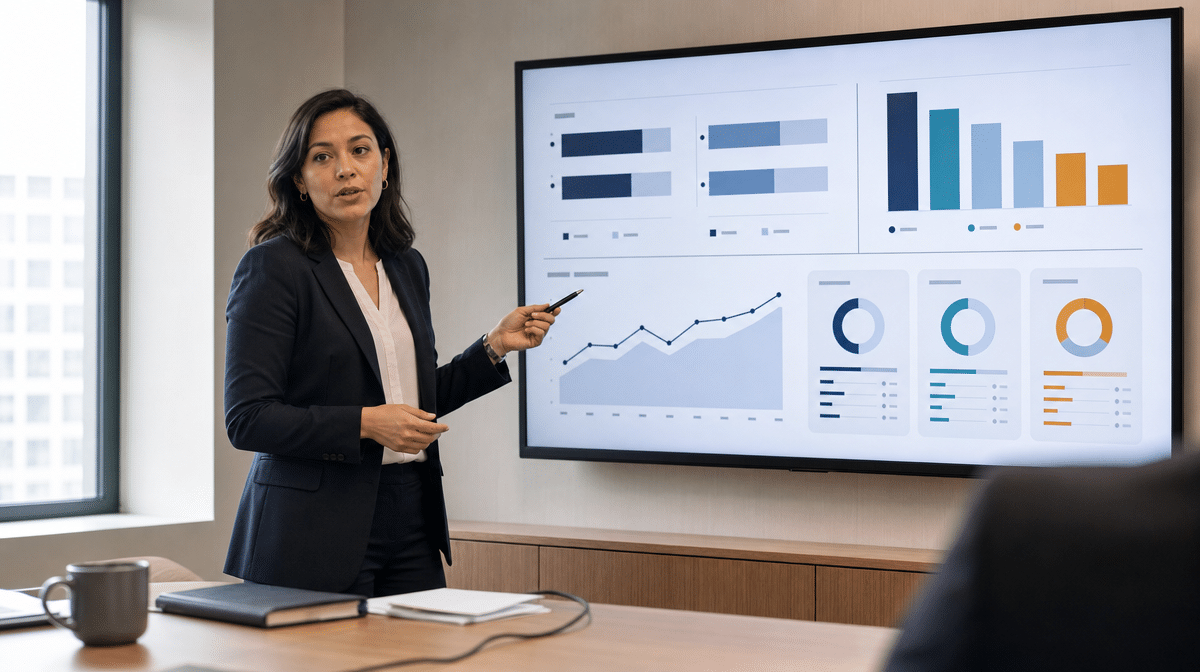 Finance manager using cost allocations and profitability data to support a decision