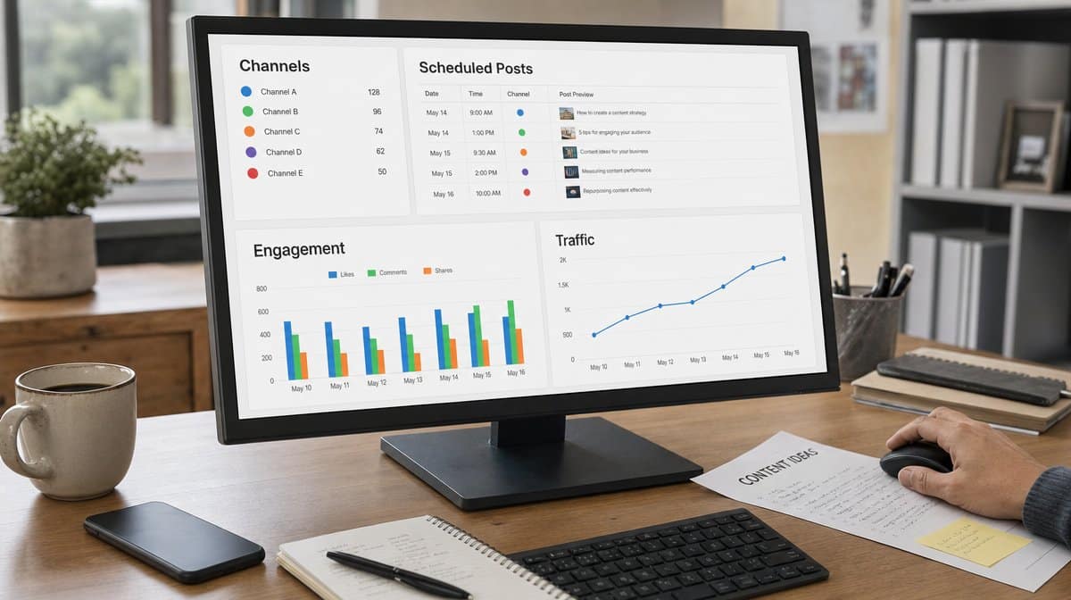 Social media publishing dashboard for content promotion