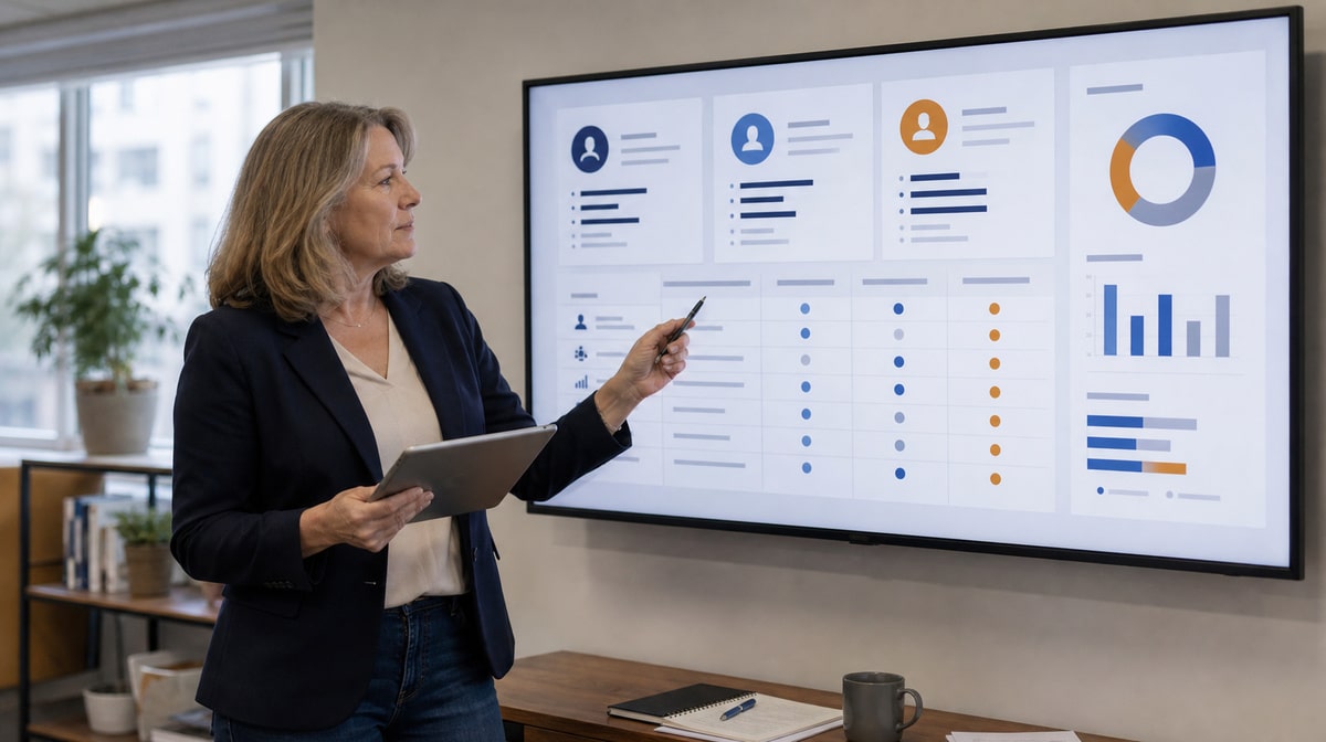 Manager reviewing audience needs before drafting a business message
