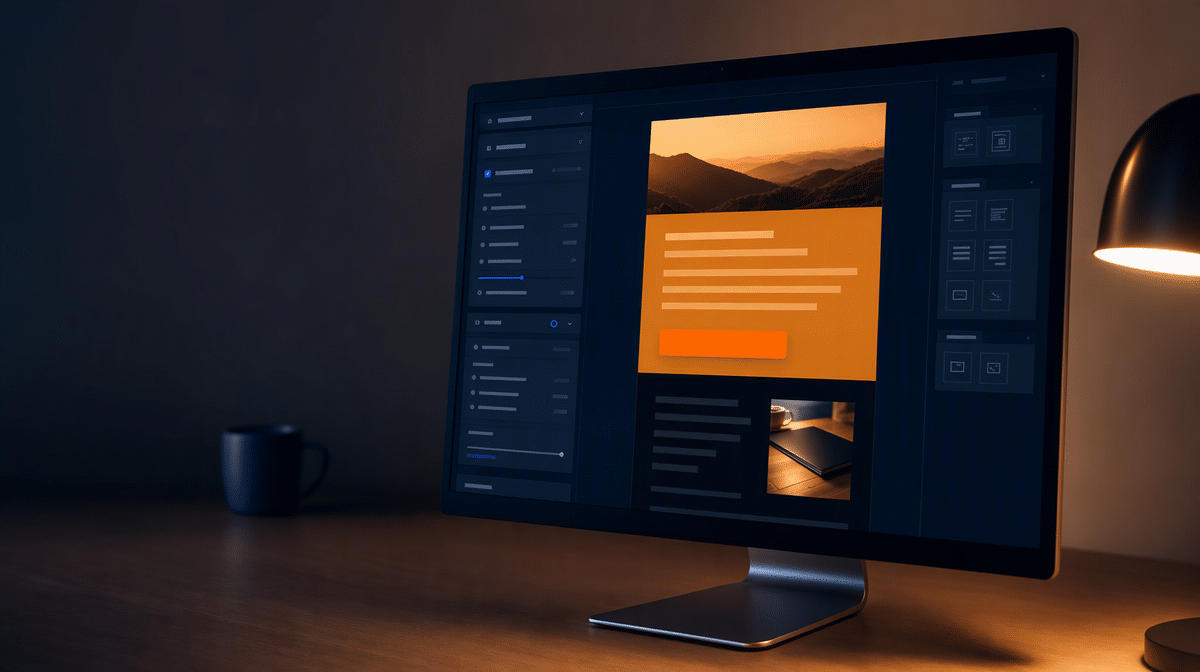 Email campaign builder showing a lead magnet and call-to-action preview