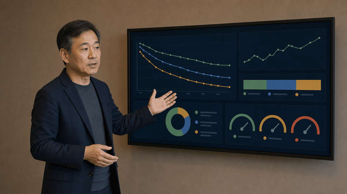 Customer success manager reviewing retention trends and account health indicators