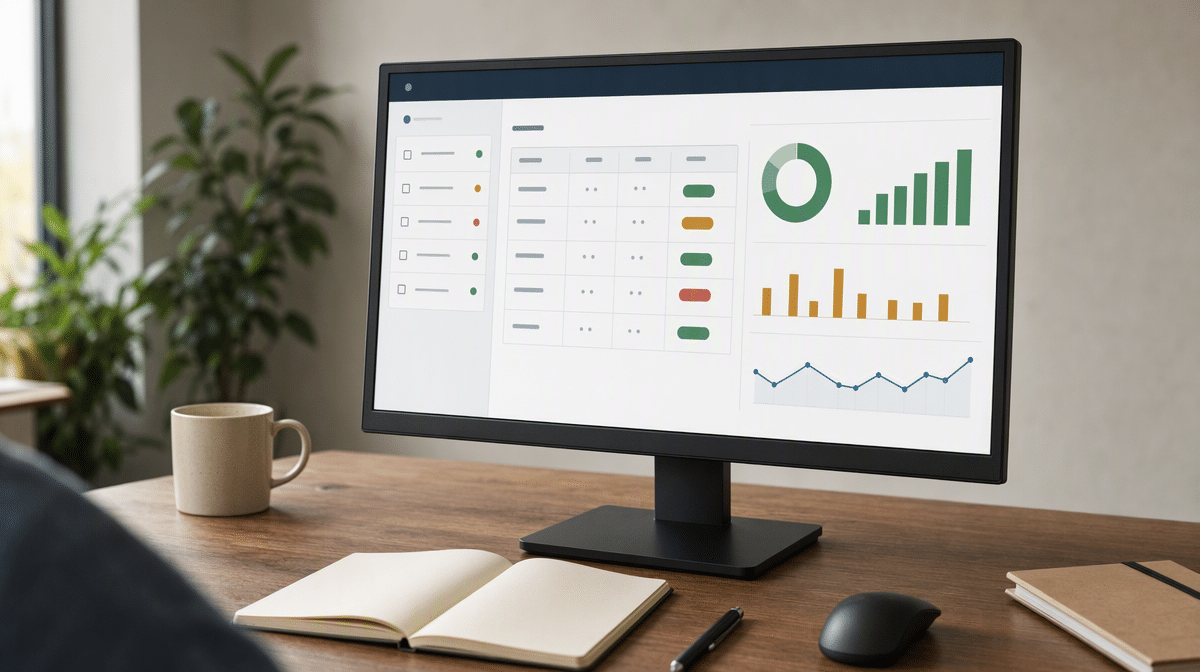 Internal controls testing dashboard with checklist, sampling table, and exception indicators