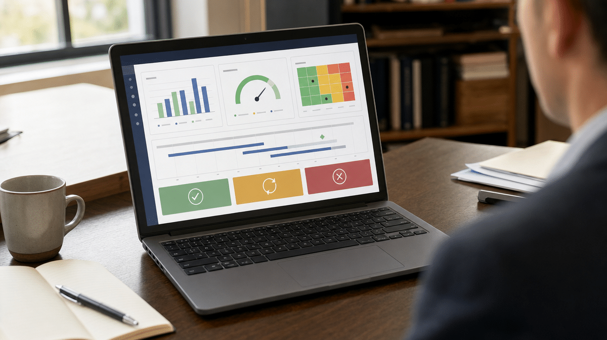 Executive feasibility summary showing costs, risks, resources, and schedule