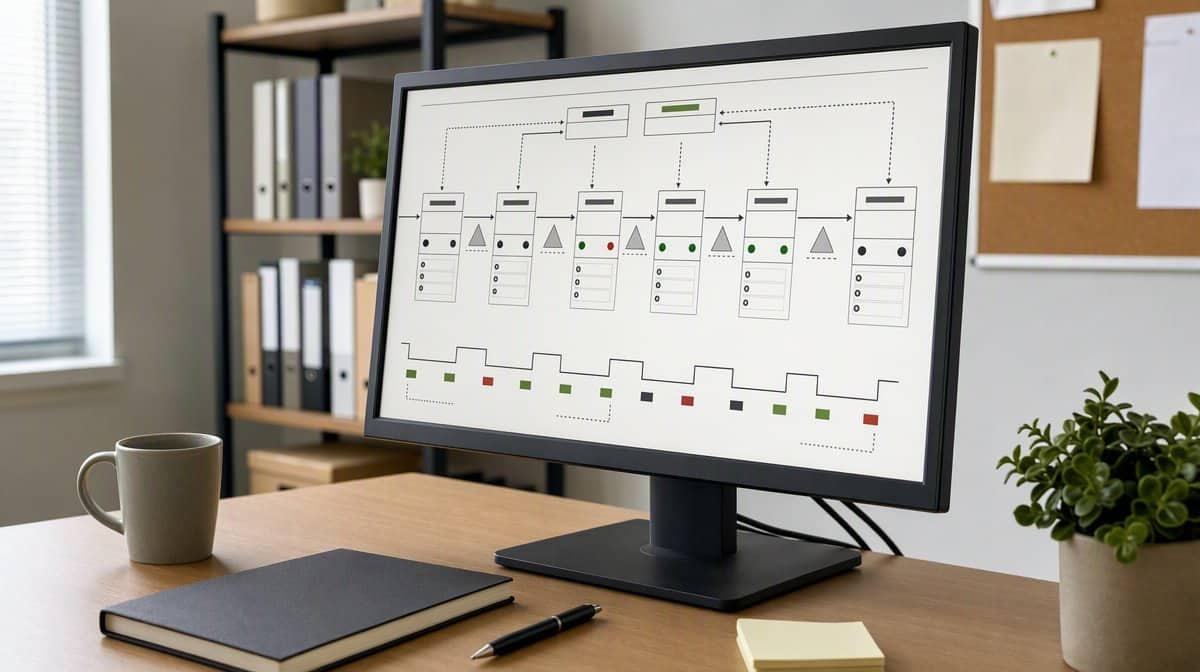 Value stream map showing process stages inventory and waiting time