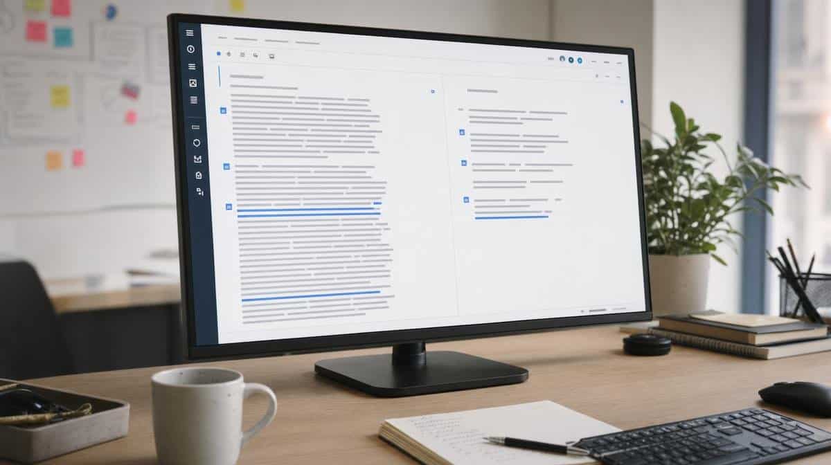 Editor compares a wordy landing page draft with a concise rewrite