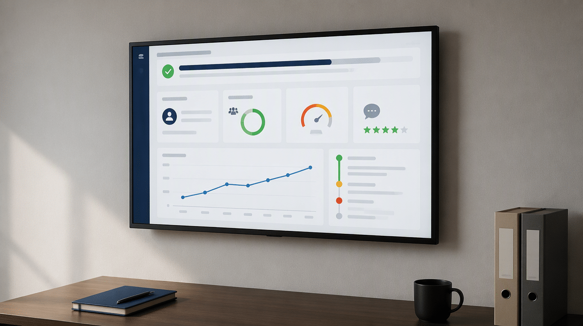 Operating results dashboard showing decision ownership and follow-up review