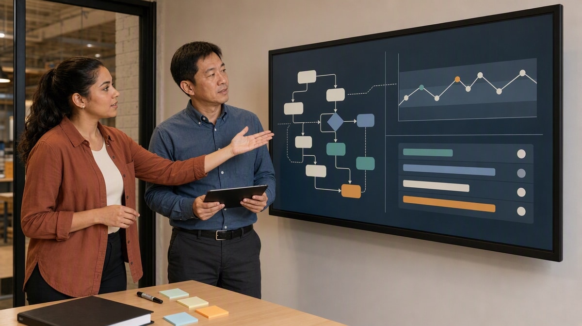 Operations and quality specialists combining process flow and variation analysis