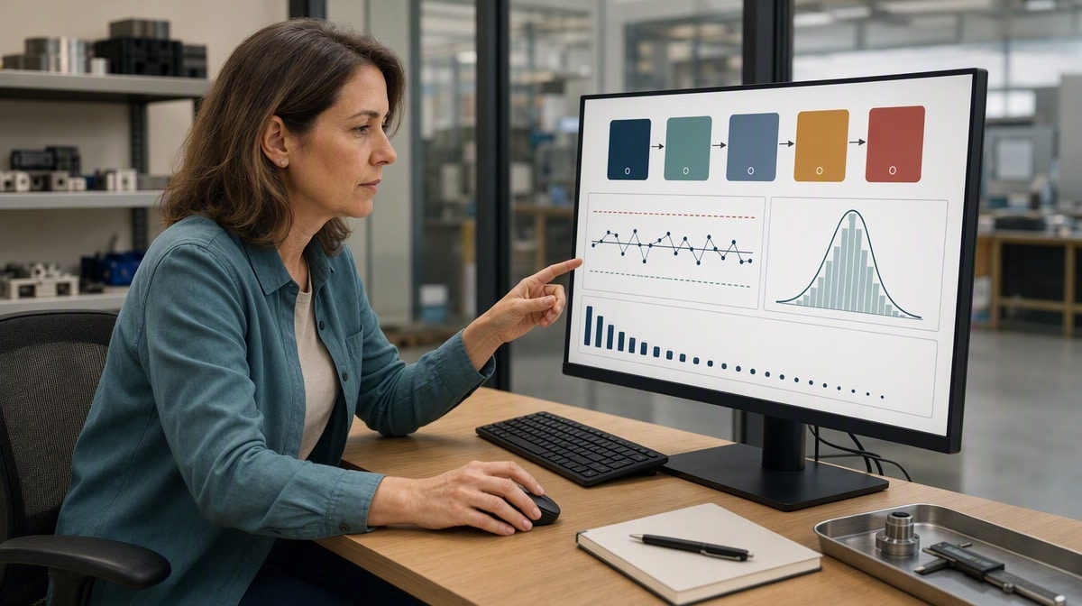 Six Sigma DMAIC analysis with process variation and defect priorities
