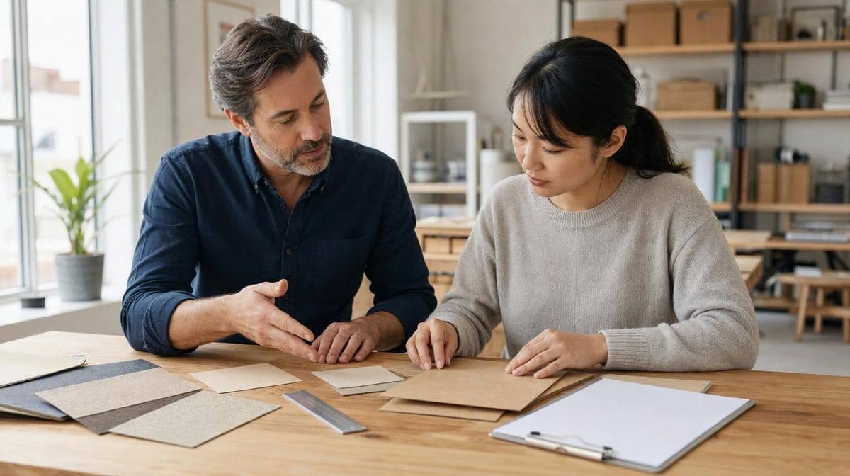 Manager coaching an employee during a focused workplace training session