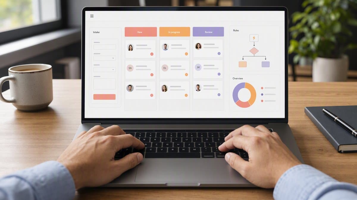 Asana workflow interface used by an operations team