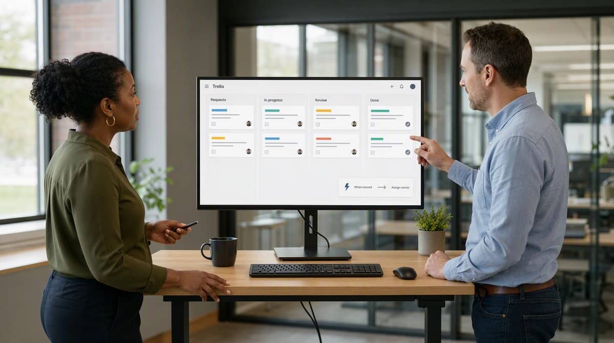 Trello workflow interface used by an operations team