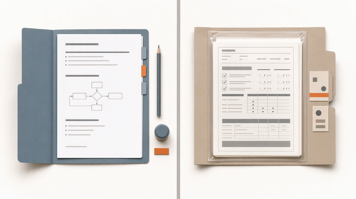 Comparison of controlled documents with completed quality records