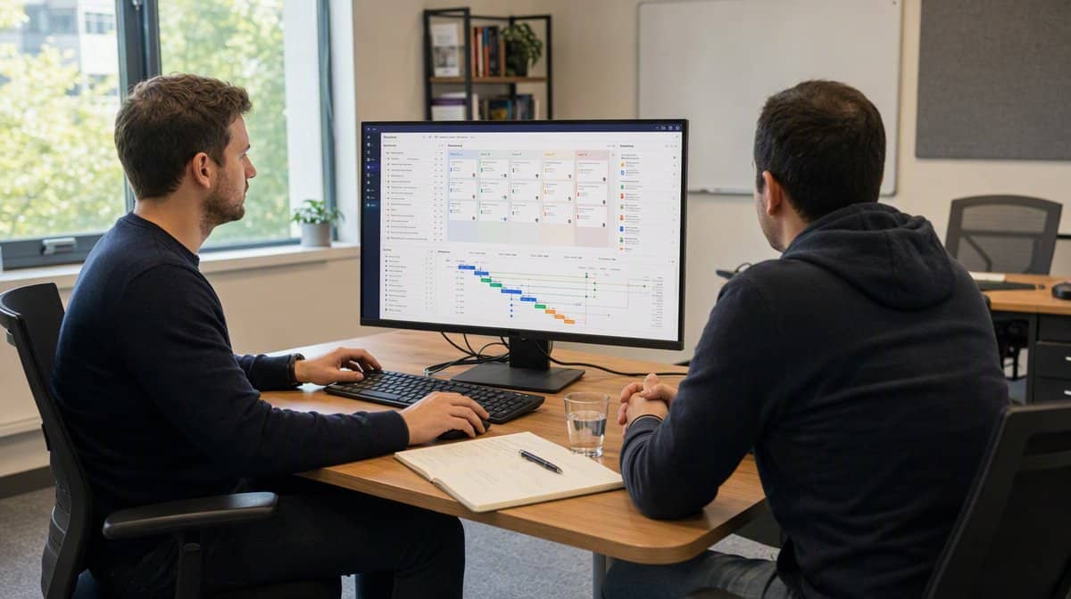 Jira work management interface in a realistic workplace