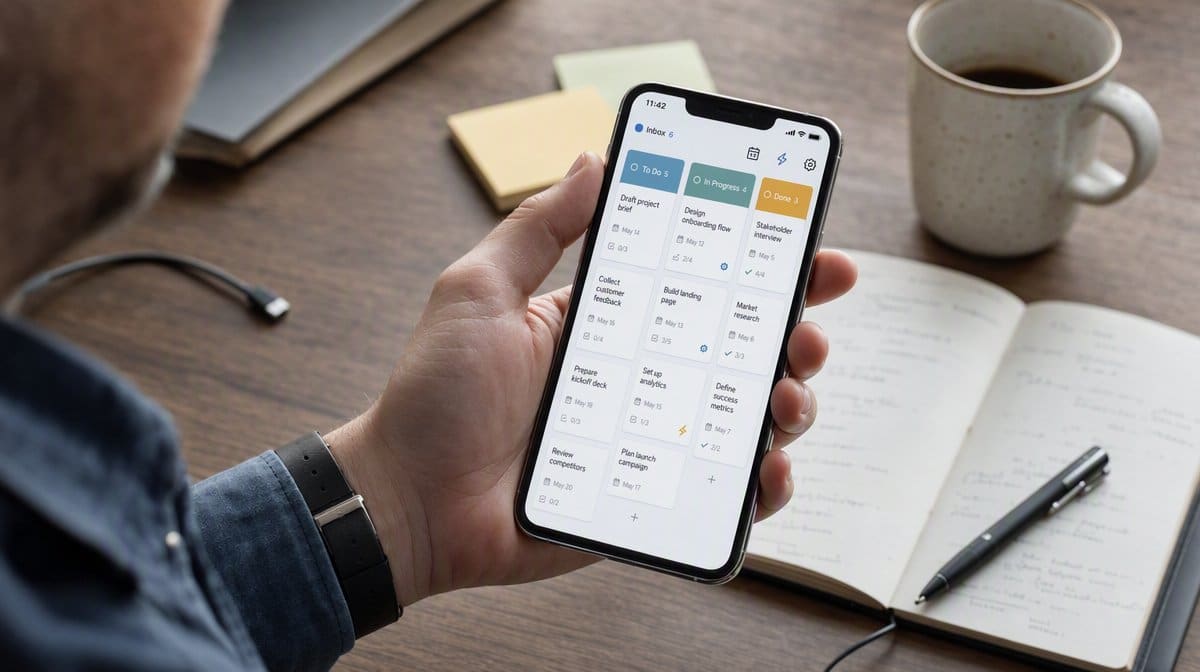 Trello work management interface in a realistic workplace